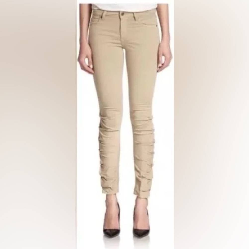 $185 Joe's Jeans Sooo Soft Mid Rise Twisted Skinny Ankle Pant Tan 26